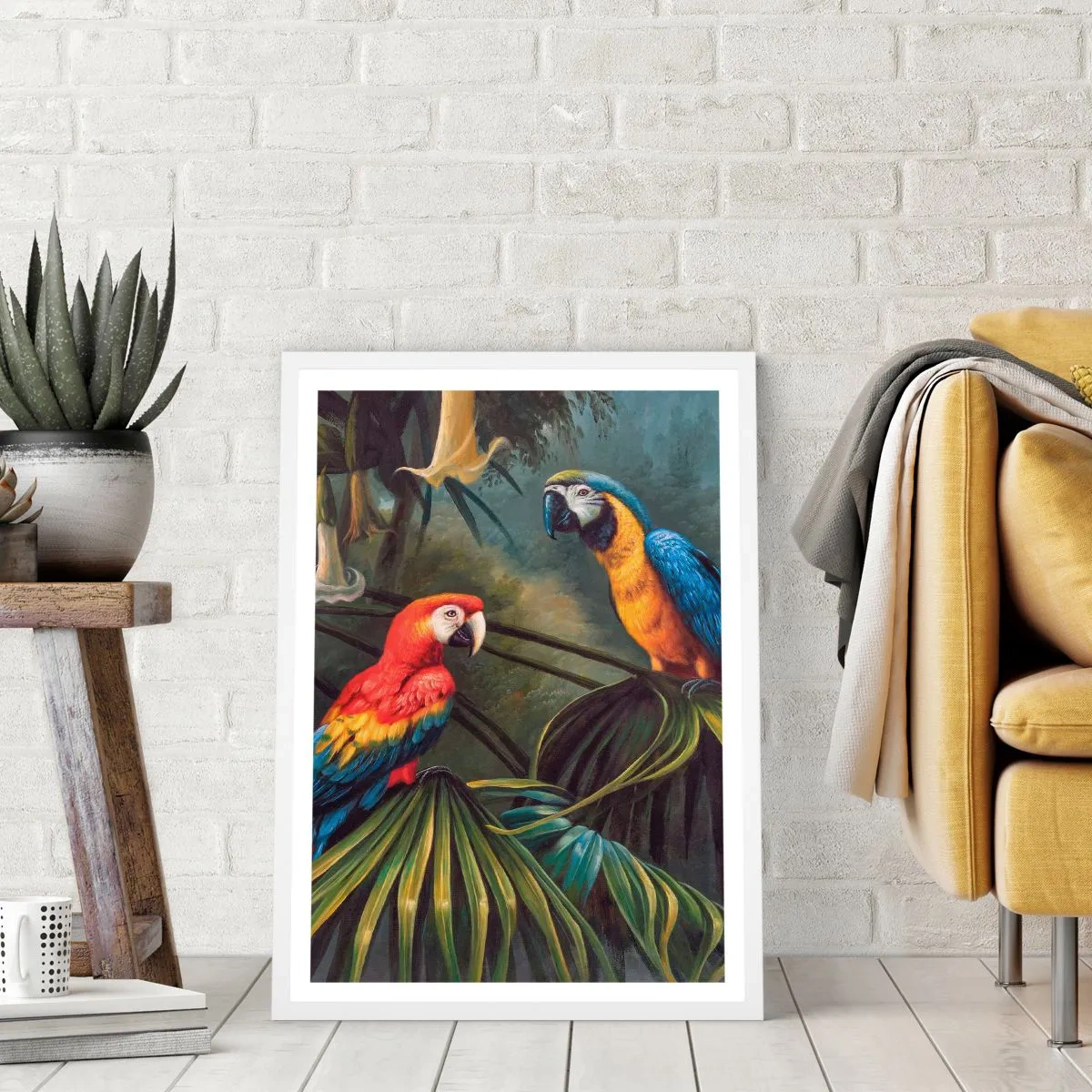 Plakat i hvid ramme - Romantik i troperne - 30x40 cm