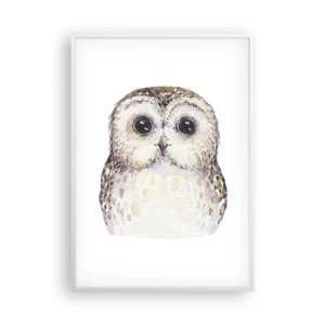 Plakat i hvid ramme - Se mig i øjnene - 70x100 cm