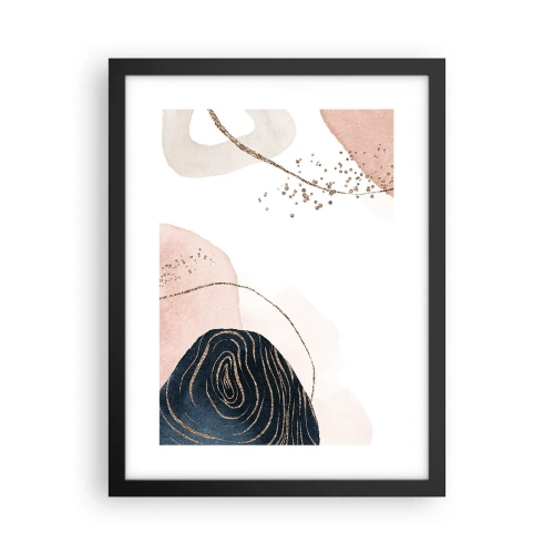 Plakat i sort ramme - Alt flyder - 30x40 cm
