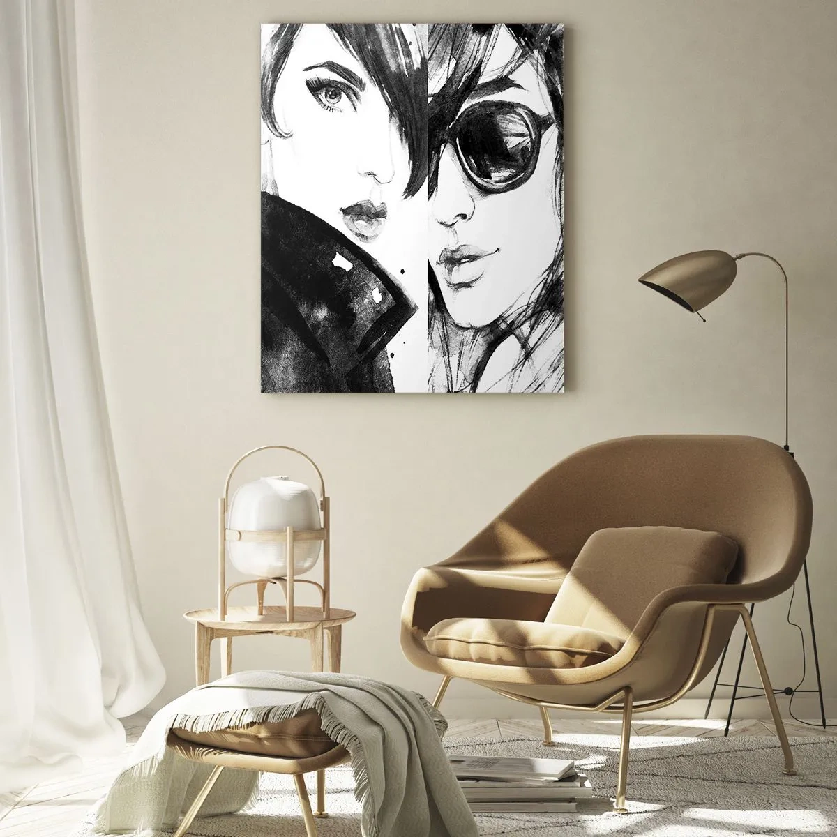 Billede på glas - Skønhed mangedoblet - 50x70 cm