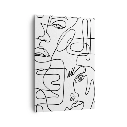 Lærredstryk - Billede på lærred - I sammenfiltrede følelser - 70x100 cm