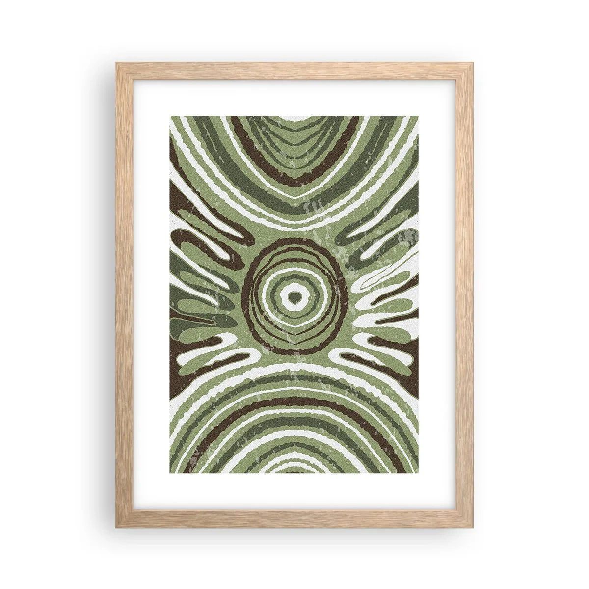 Plakat i ramme af lyst egetræ - Eksplosion af følelser - 30x40 cm