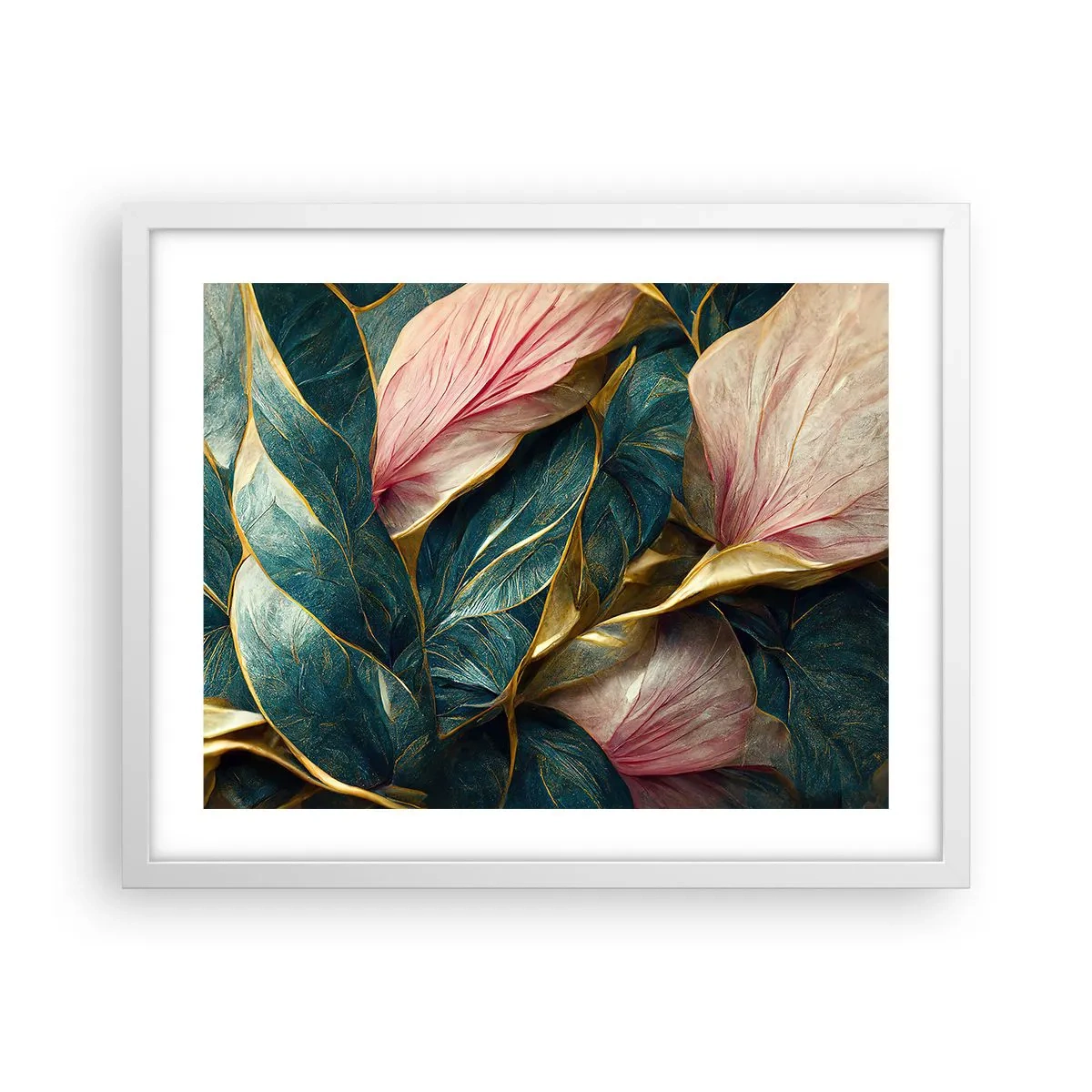 Plakat i hvid ramme - Naturlig elegance og stil - 50x40 cm