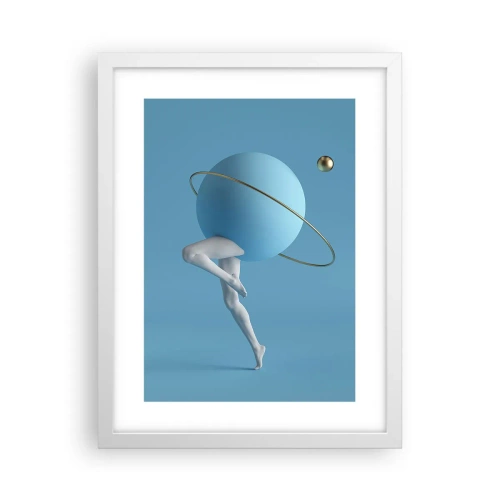Plakat i hvid ramme - Og planeterne går amok - 30x40 cm
