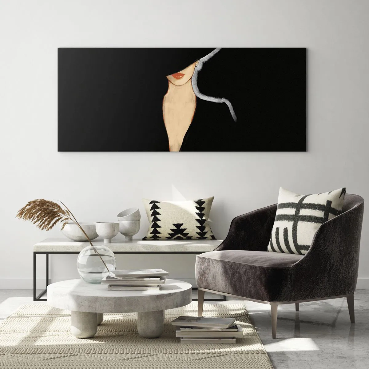 Billede på glas - Elegance og stil - 100x40 cm