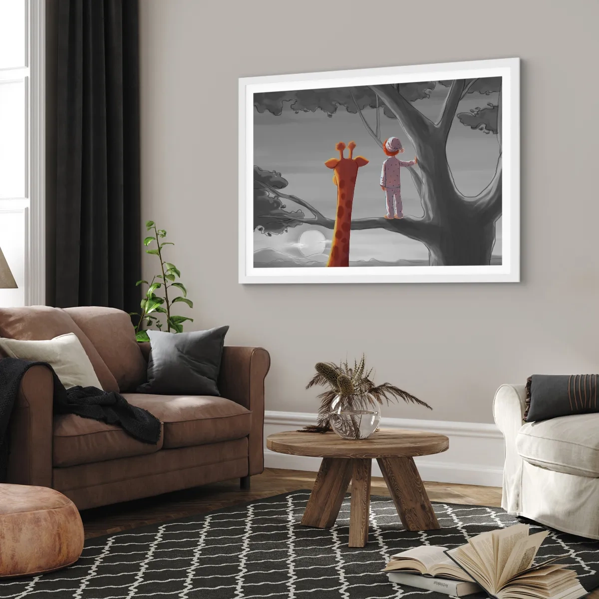 Plakat i hvid ramme - Det sker virkelig - 100x70 cm