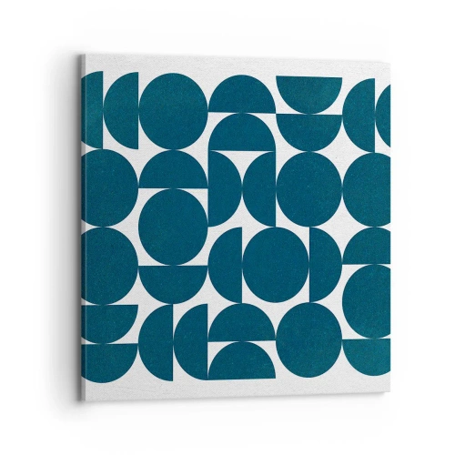 Lærredstryk - Billede på lærred - Cirkler og halvcirkler - 70x70 cm