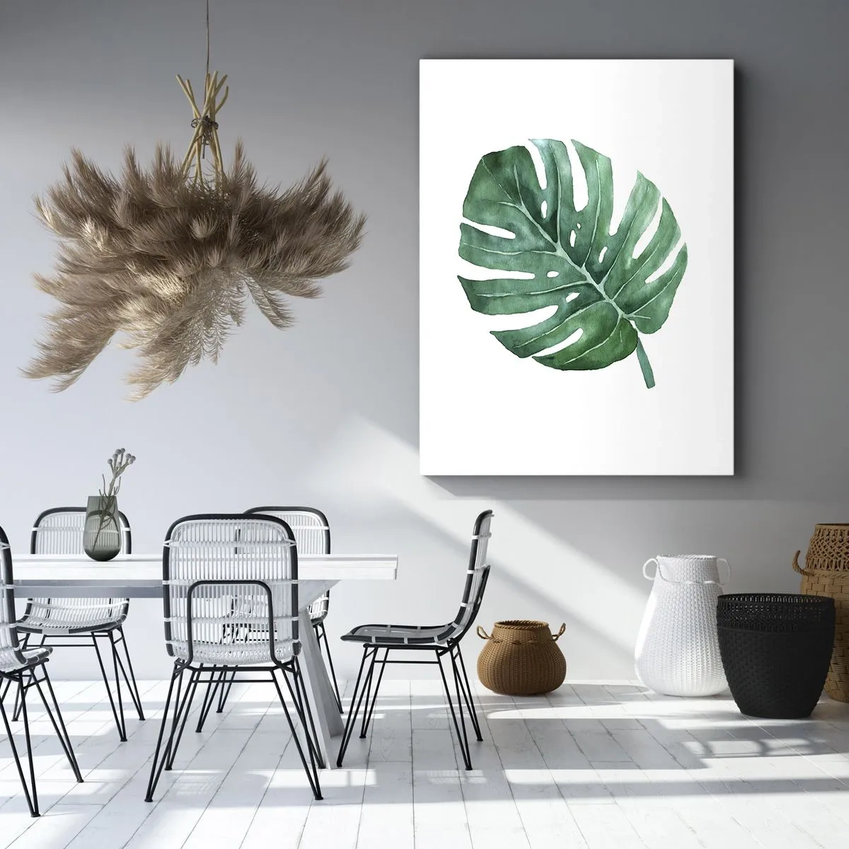 Lærredstryk - Billede på lærred - Grønt koncept - 50x70 cm