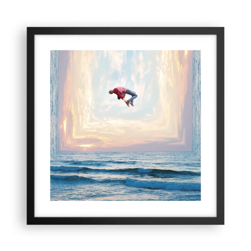 Plakat i sort ramme - Til en anden dimension - 40x40 cm