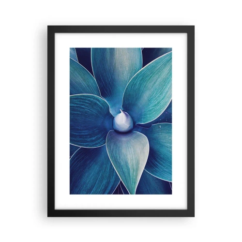 Plakat i sort ramme - Blå fra himlen - 30x40 cm