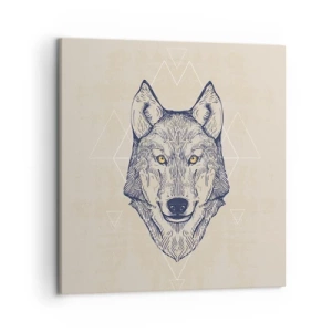 Lærredstryk - Billede på lærred - En alfa med et gennemtrængende blik - 50x50 cm