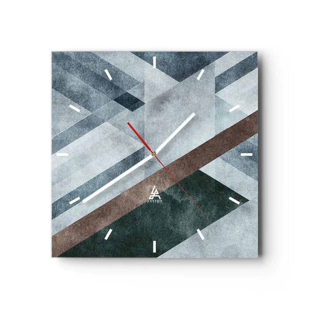 Vægur, Uret - Sofistikeret elegance i geometri - 30x30 cm