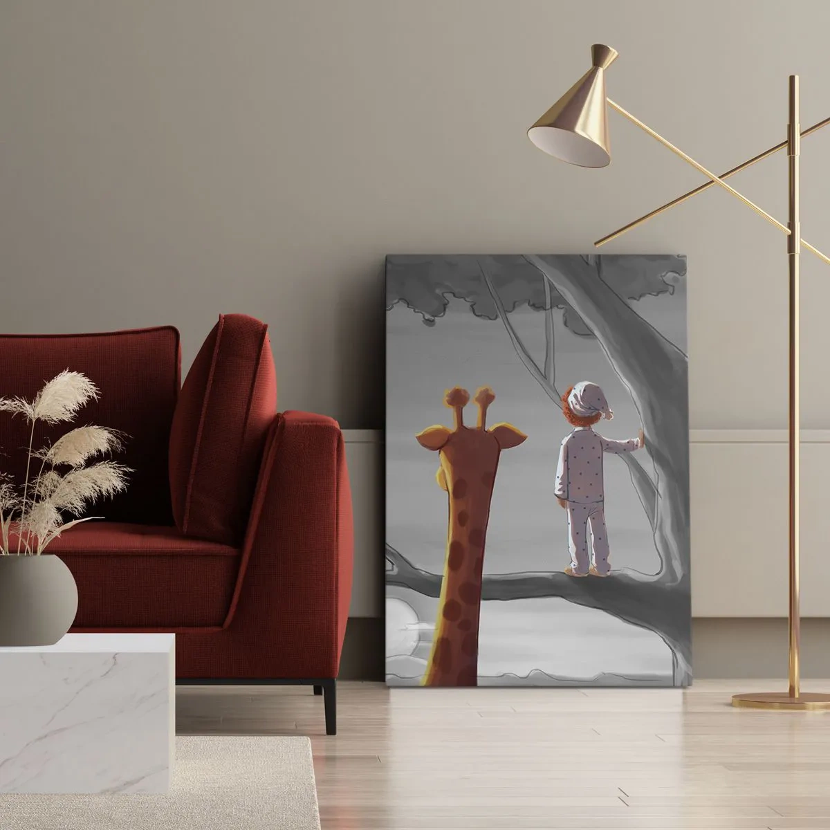 Lærredstryk - Billede på lærred - Det sker virkelig - 55x100 cm