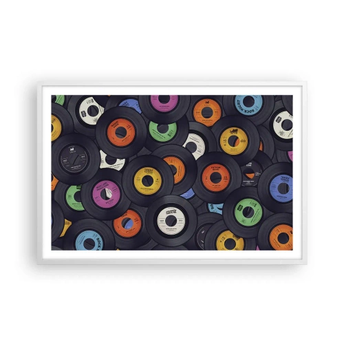 Plakat i hvid ramme - Farver fra klassikerne - 91x61 cm