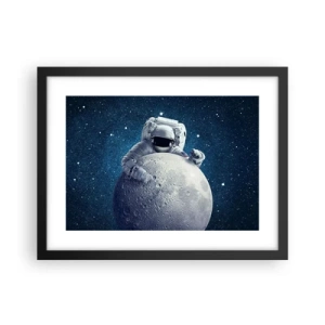 Plakat i sort ramme - Kosmisk spøgefugl - 40x30 cm