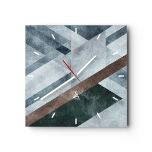 Vægur, Uret - Sofistikeret elegance i geometri - 40x40 cm
