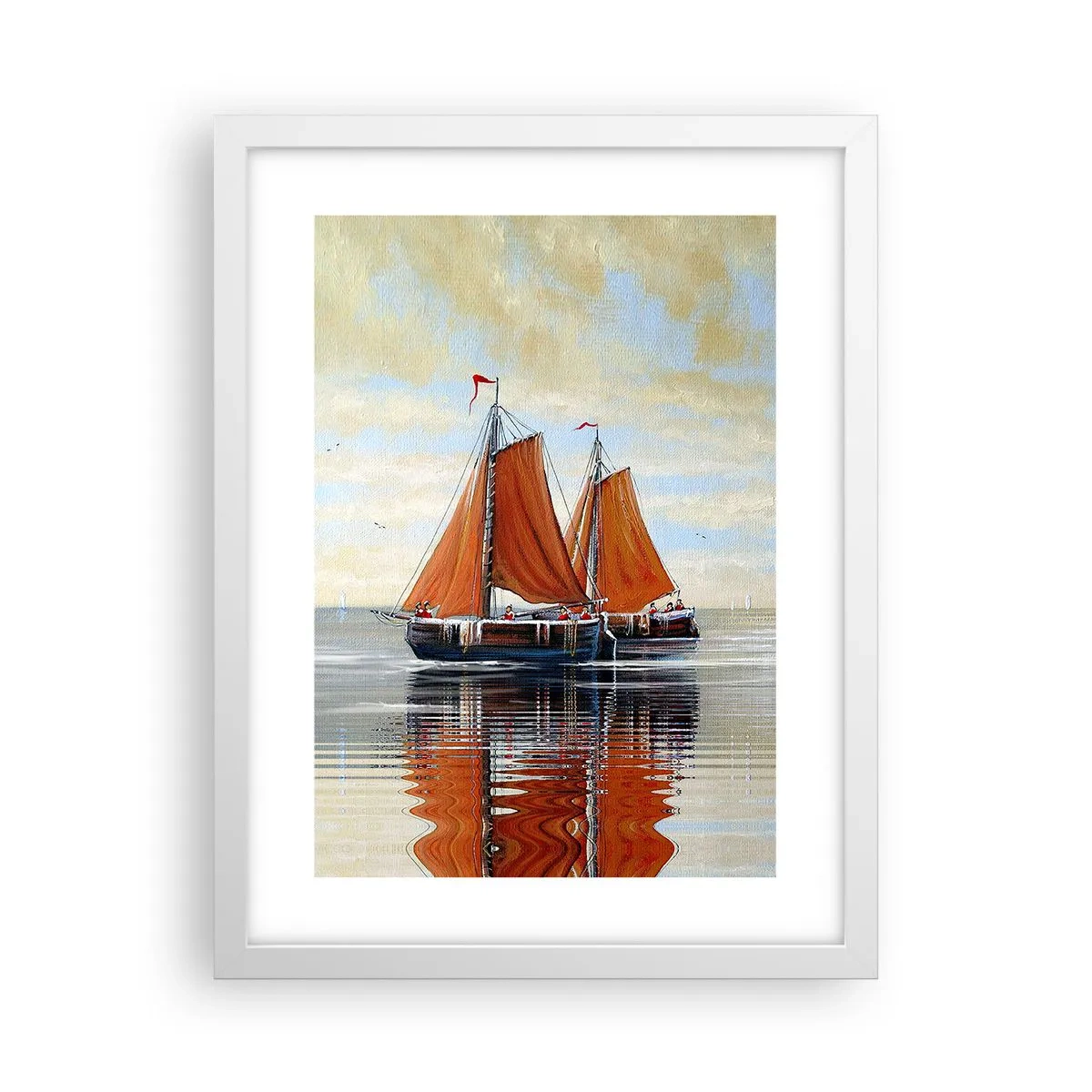 Plakat i hvid ramme - Hey, sejl, sømand.... - 30x40 cm