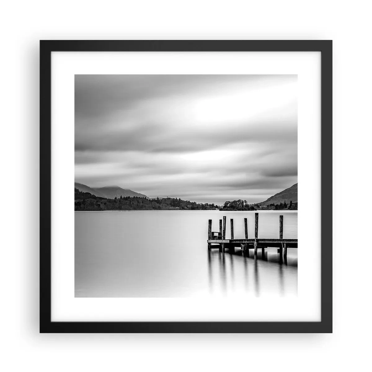 Plakat i sort ramme - Mildhed og styrke - 40x40 cm