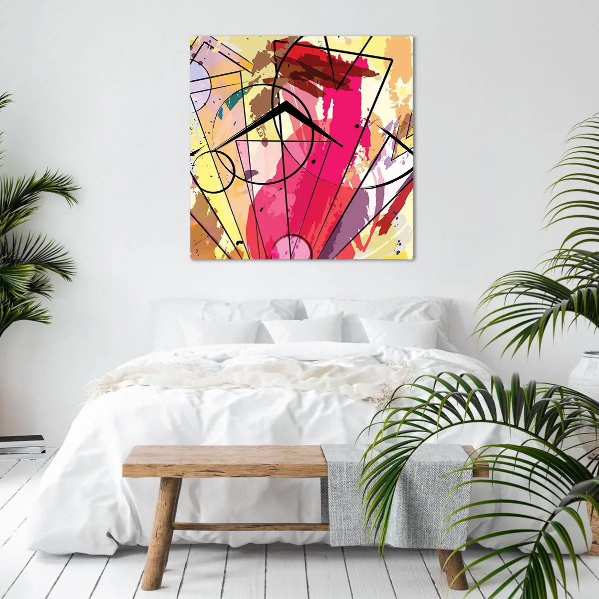 Lærredstryk - Billede på lærred - Eksplosion - 70x70 cm