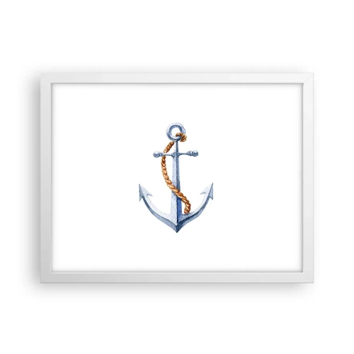 Plakat i hvid ramme - Ahoj eventyr! - 40x30 cm