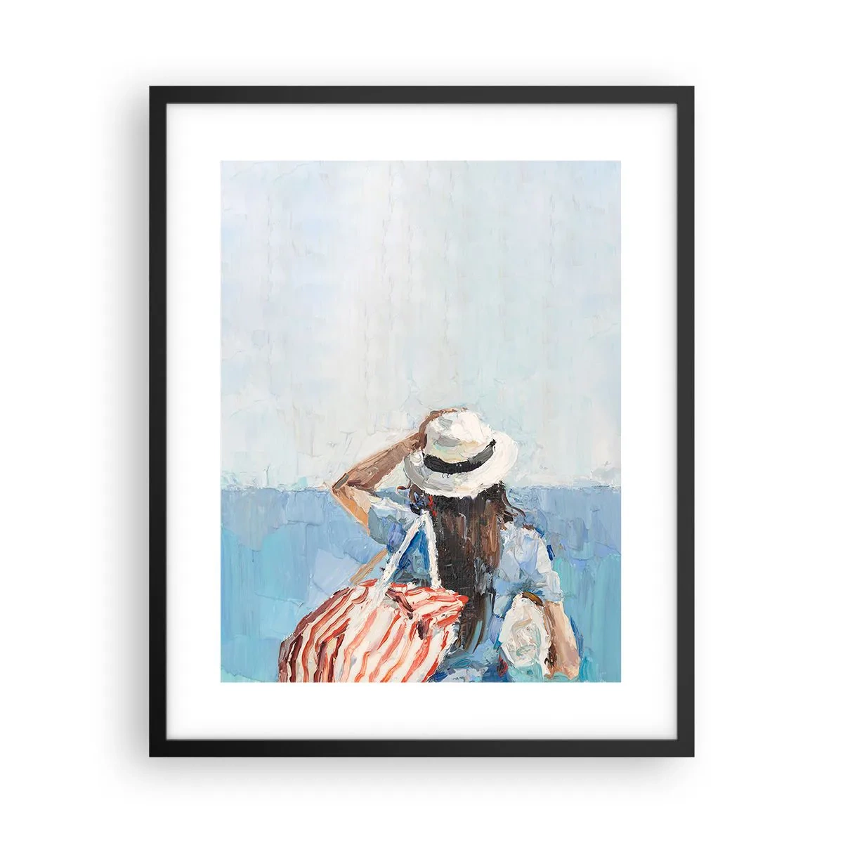 Plakat i sort ramme - Velkommen på ferie - 40x50 cm