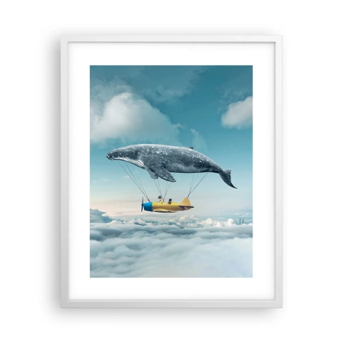 Plakat i hvid ramme - Hvorfor ikke? - 40x50 cm