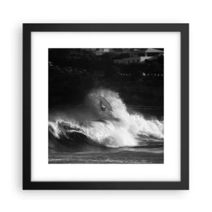 Plakat i sort ramme - Udfordring accepteret! - 30x30 cm
