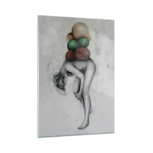 Billede på glas - Livets byrde - 50x70 cm