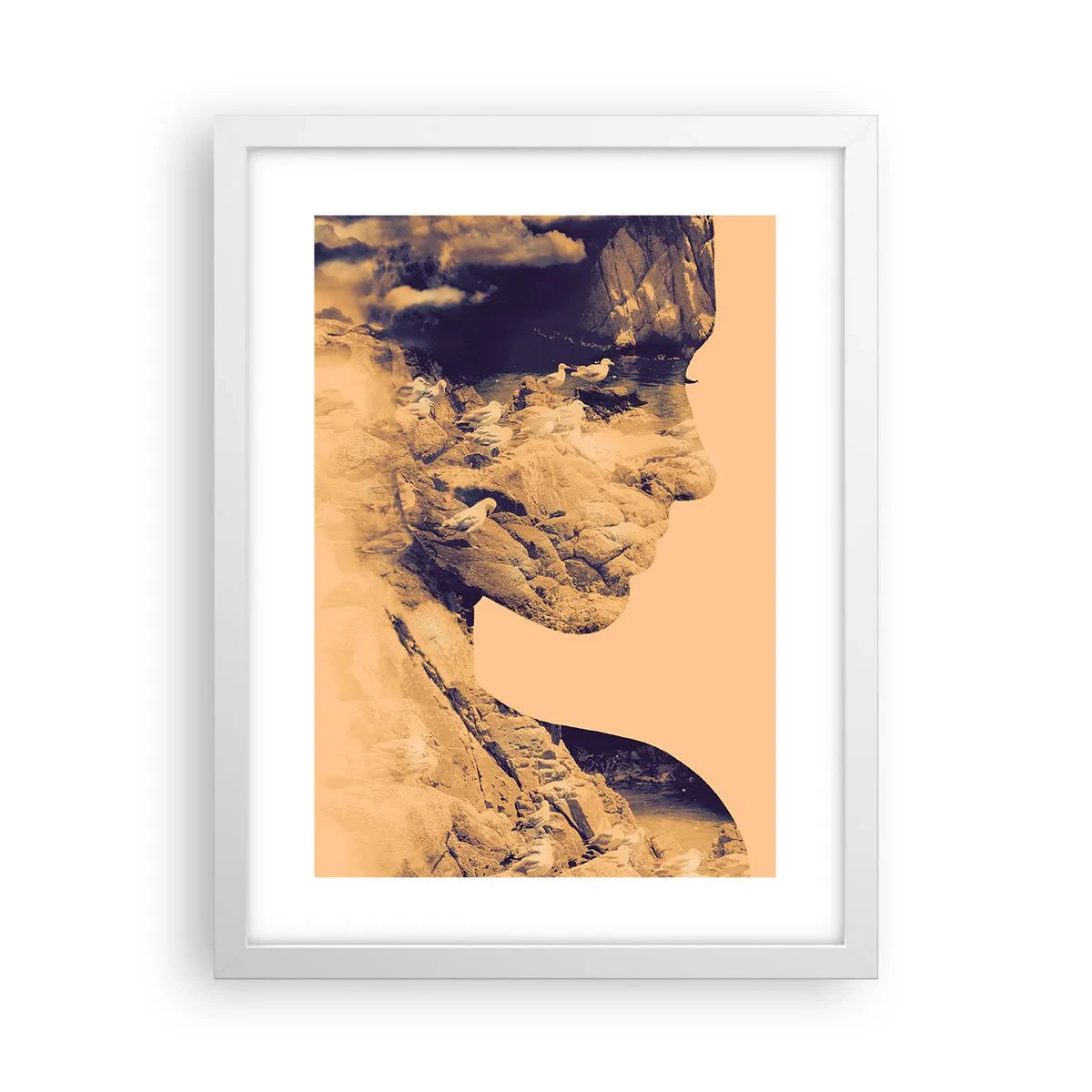 Plakat i hvid ramme - Smuk af natur - 30x40 cm