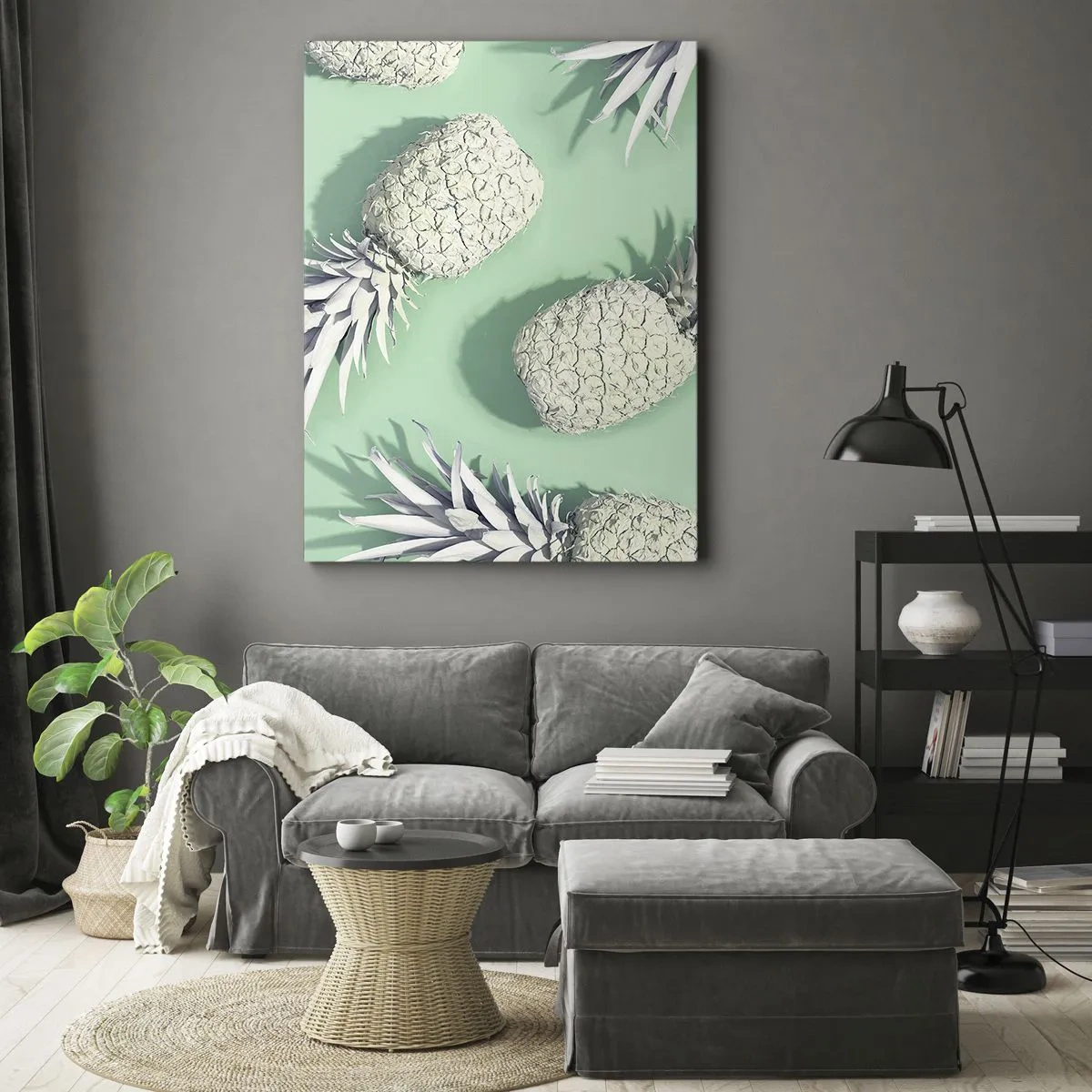Lærredstryk - Billede på lærred - passer godt sammen med mynte - 50x70 cm