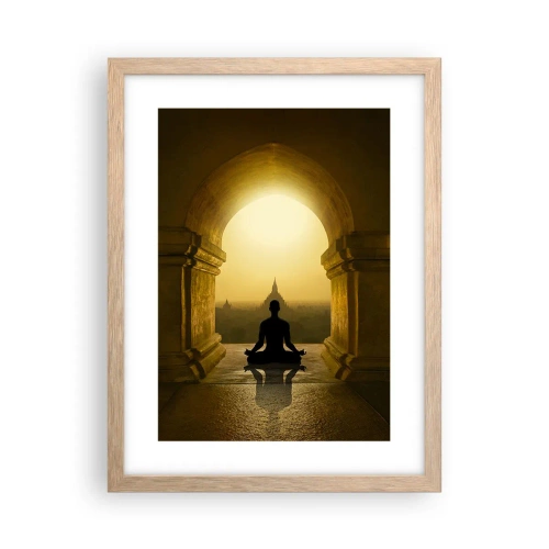 Plakat i ramme af lyst egetræ - Fuldkommen harmoni - 30x40 cm