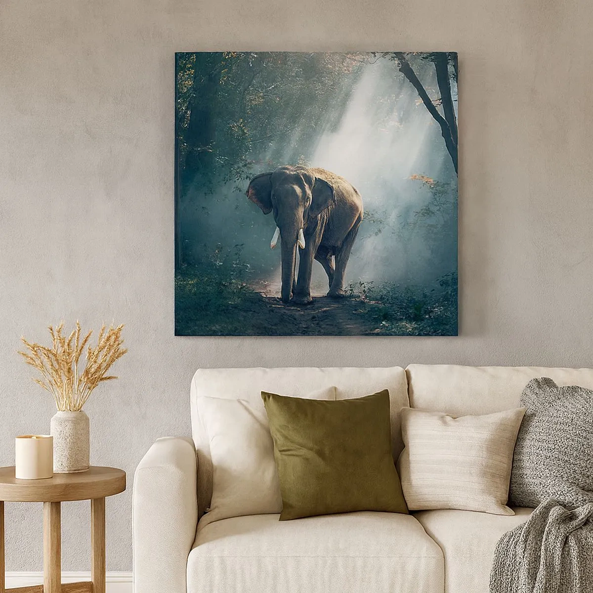 Lærredstryk - Billede på lærred - En fredelig gåtur - 30x30 cm