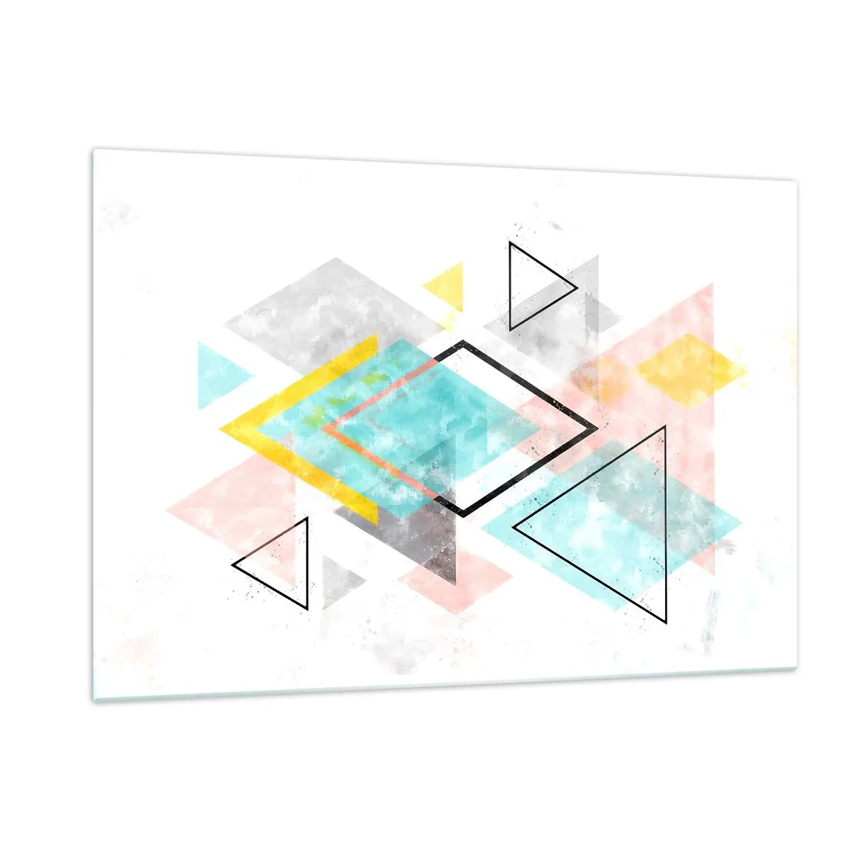Billede på glas - Geometrisk leg - 120x80 cm