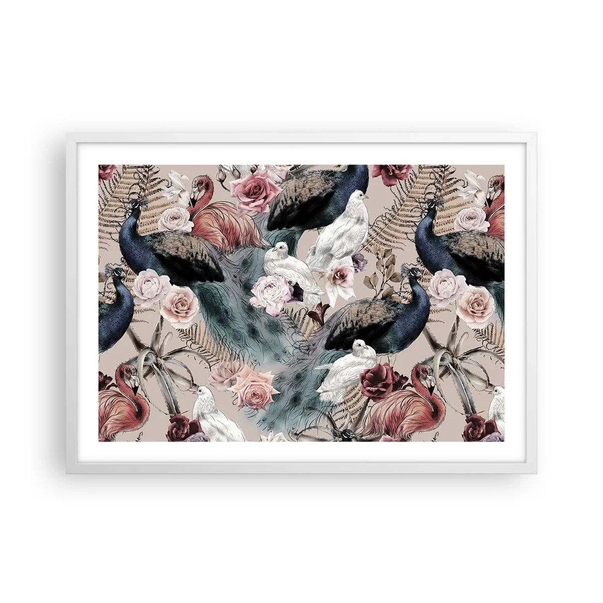 Plakat i hvid ramme - I paladsets have - 70x50 cm