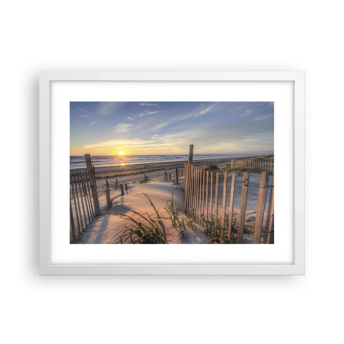 Plakat i hvid ramme - Vindens blænding og skygge - 40x30 cm