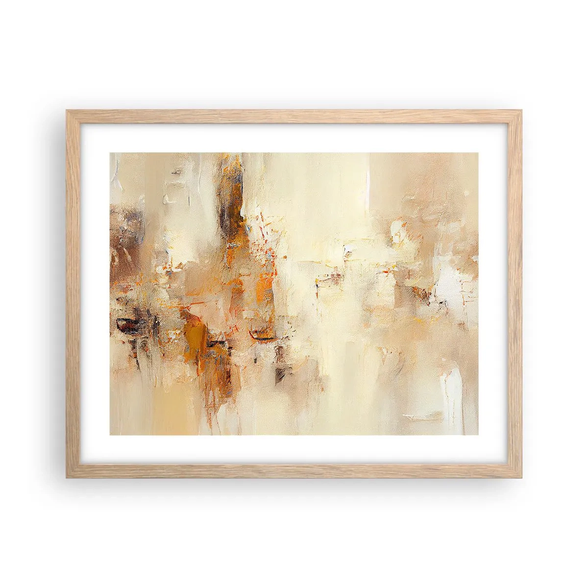 Plakat i ramme af lyst egetræ - Ravets sjæl - 50x40 cm