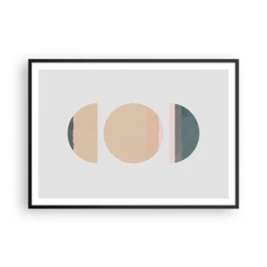 Plakat i sort ramme - Hjul for hjul - 100x70 cm