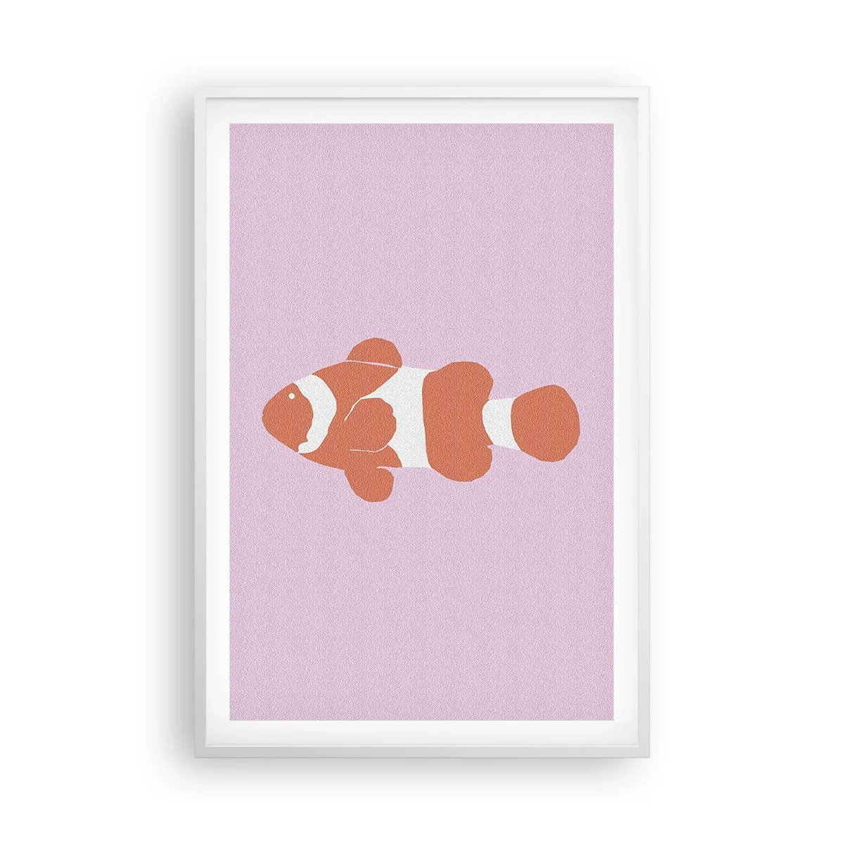 Plakat i hvid ramme - I koraller til ansigt og hale - 61x91 cm