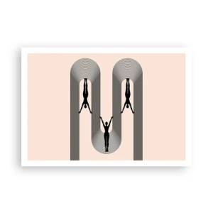 Plakat - På hovedet nedad - 100x70 cm