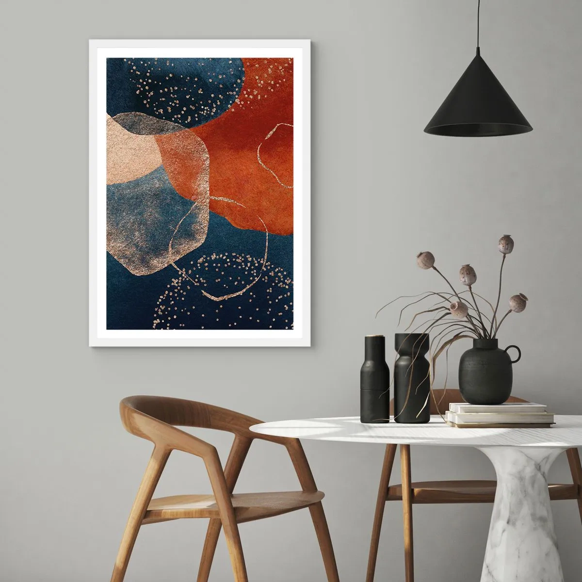 Plakat i hvid ramme - Lethed i tilværelsen - 70x100 cm