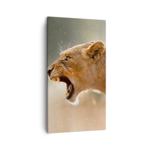 Lærredstryk - Billede på lærred - Prøv ikke at lytte - 45x80 cm