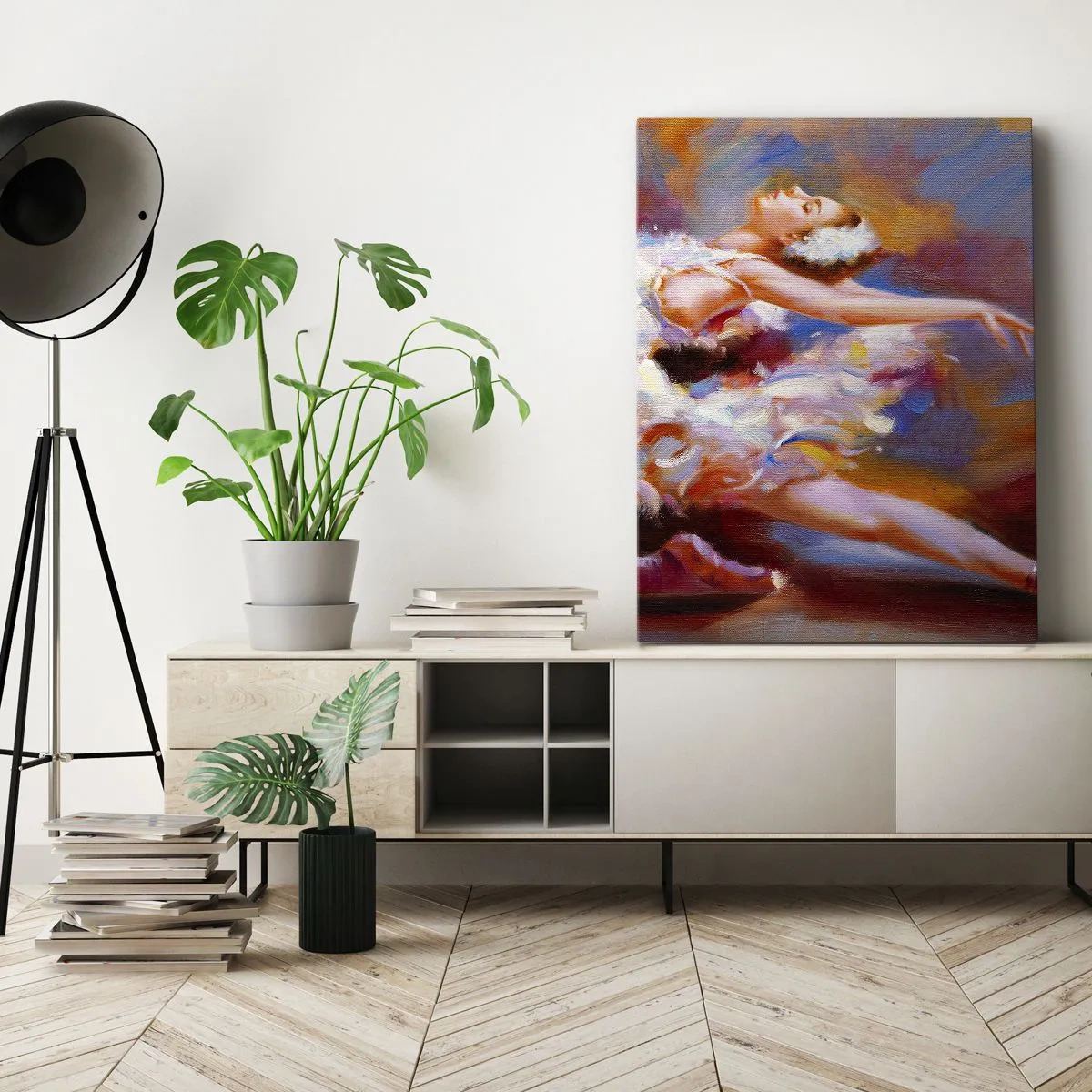 Lærredstryk - Billede på lærred - Svanens ynde - 50x70 cm