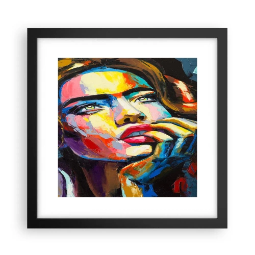 Plakat i sort ramme - Drømme som fugle svæver gennem himlen - 30x30 cm