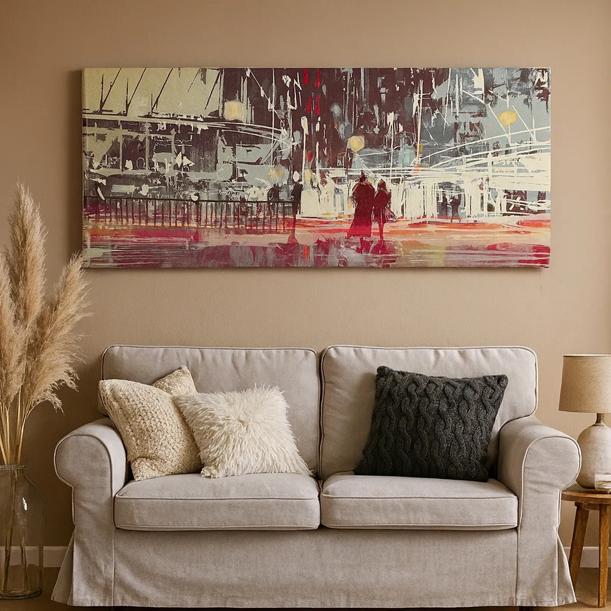 Lærredstryk - Billede på lærred - En storbyoverfart - 30x30 cm