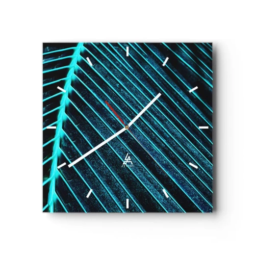 Vægur, Uret - Tekstur af grønt - 30x30 cm
