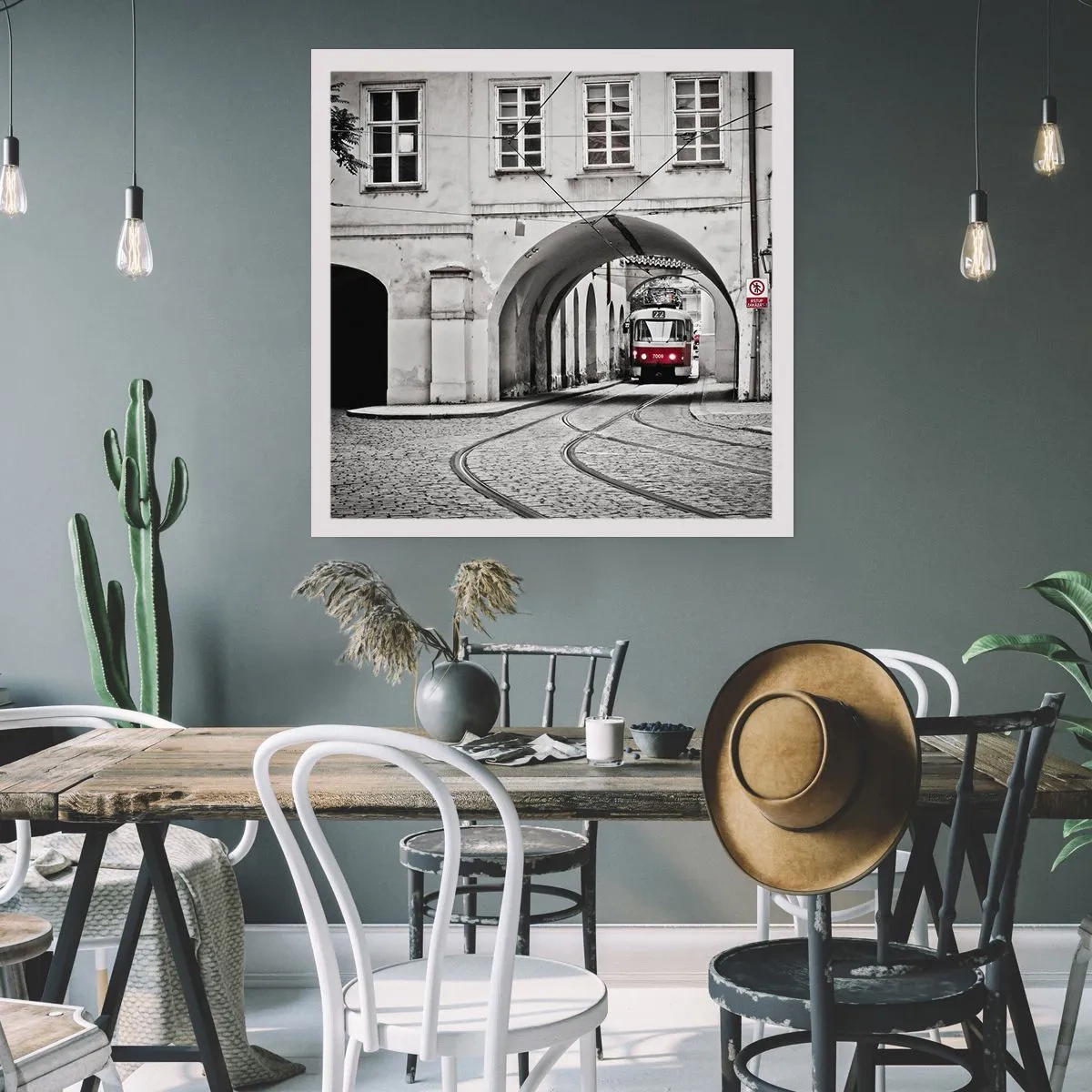Plakat - Gennem byens labyrint - 40x40 cm