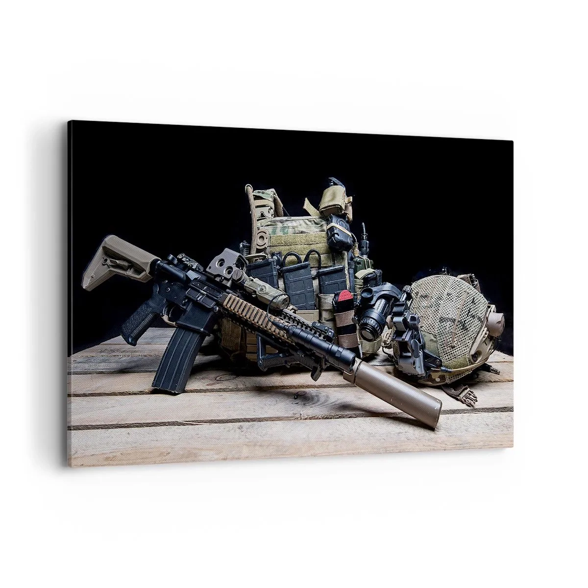 Lærredstryk - Billede på lærred - Hvil! - 120x80 cm