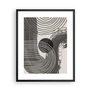 Plakat i sort ramme - Oval vinder - 40x50 cm