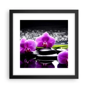 Plakat i sort ramme - Drukne i fred og ro - 30x30 cm