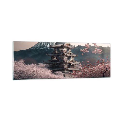 Billede på glas - Kirsebærblomsternes land - 90x30 cm